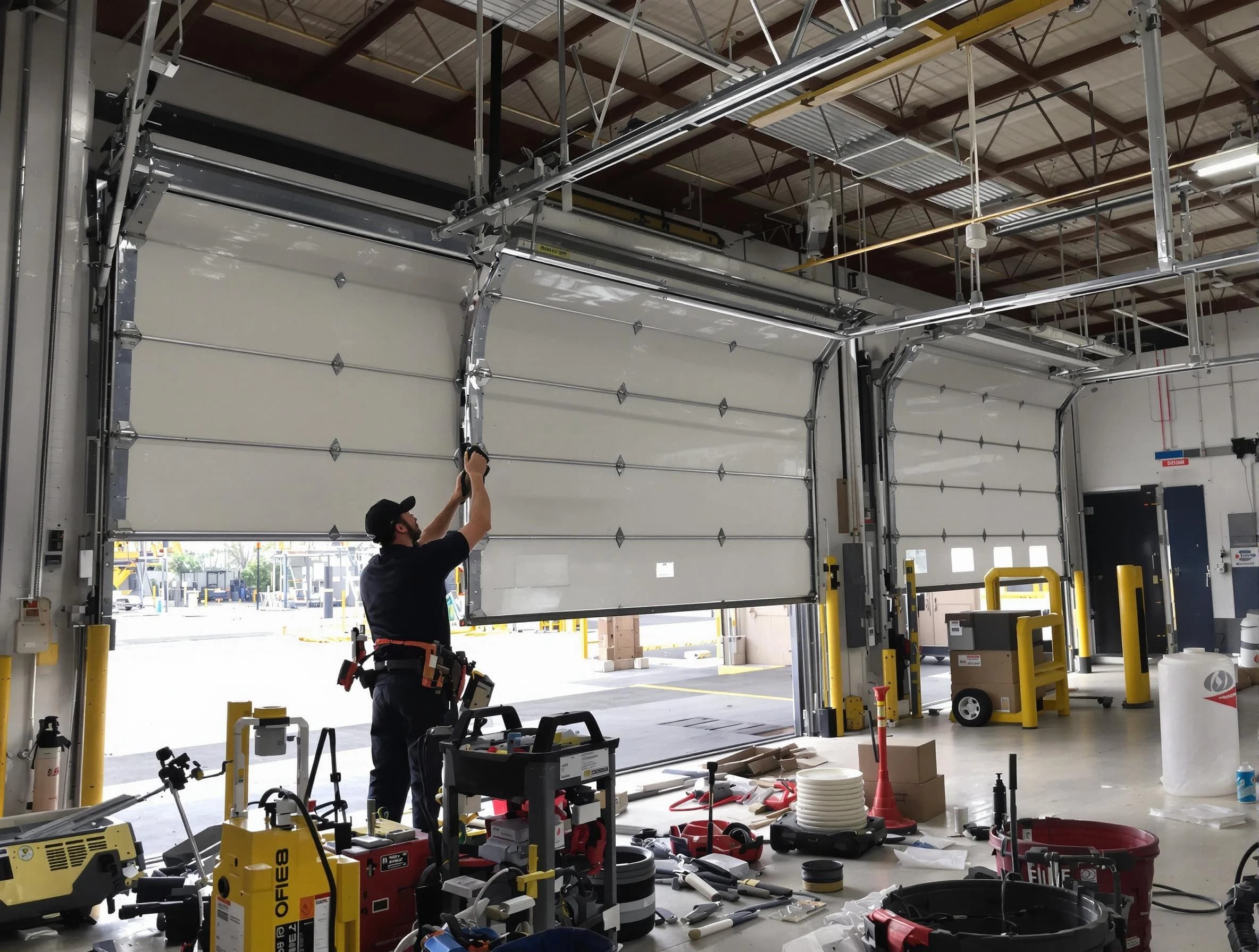 Holladay Garage Door Repair technician performing commercial garage door repair in Holladay