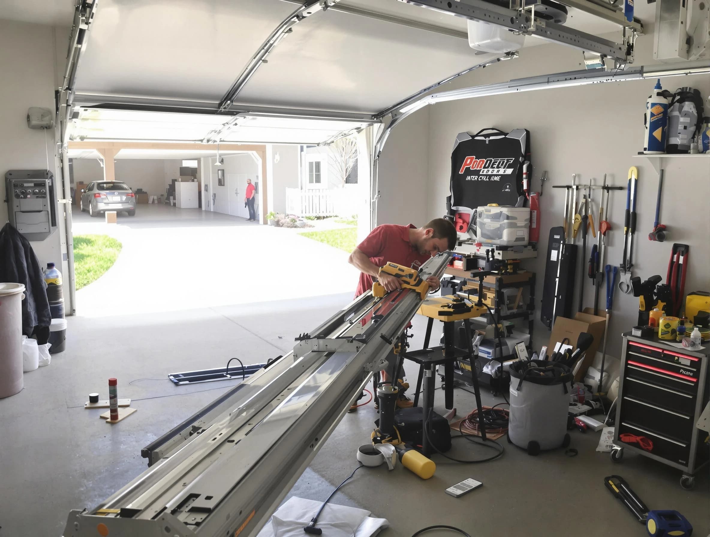 Holladay Garage Door Repair expert performing track repair in Holladay