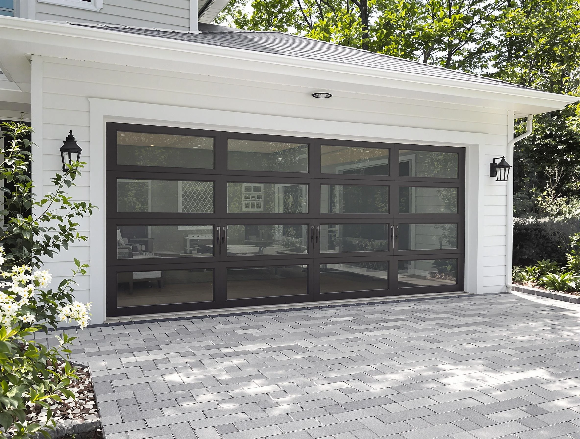 Holladay Garage Door Repair design specialist presenting custom garage door options to Holladay homeowner